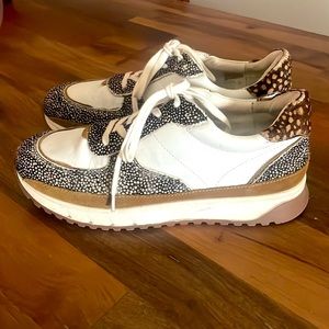 Madewell kickoff trainer sneakers in olive haircalf